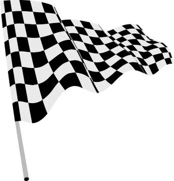 Checkered Flag vector illustration on white background Stock Illustration