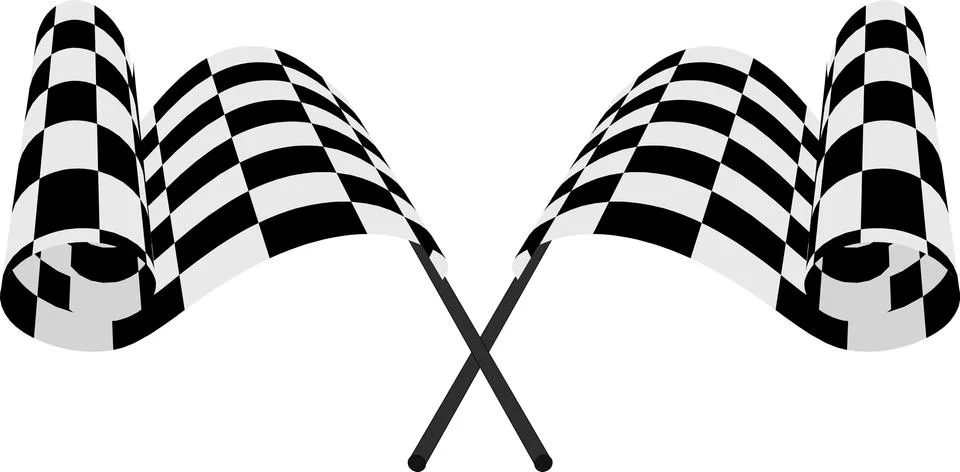 Checkered Flag vector illustration on white background Stock Illustration