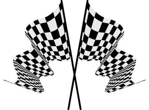 Checkered Flag vector illustration on white background Stock Illustration