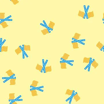 Checkered flag vehicle auto vector seamless pattern Stock Illustration