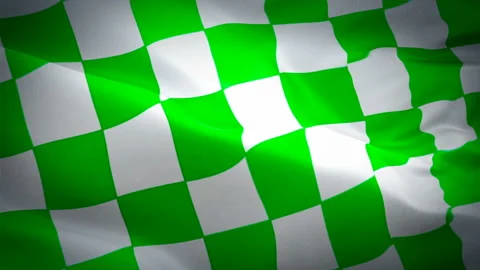 Checkered flag video waving in wind. Isolated Waving Checkered Flag. Stock Footage 104951733