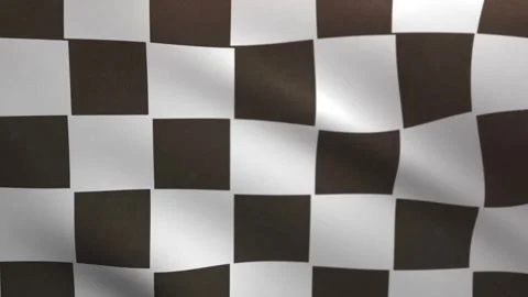 Checkered Flag Waving Loop 4K – Racing Flag Animation Stock Footage 335943536