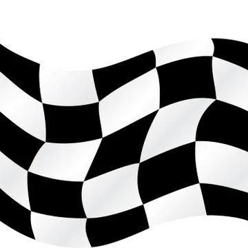 Checkered flag waving Race background, vector illustration Stock Illustration