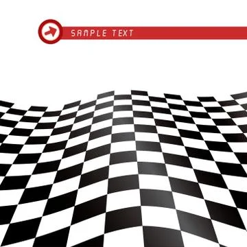 Checkered flag waving racing background, vector illustration Stock Illustration