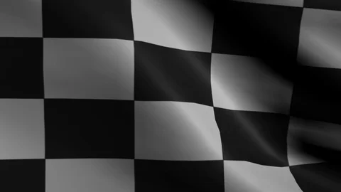 Checkered flag waving in the wind; 4k animation Stock Footage 115993480