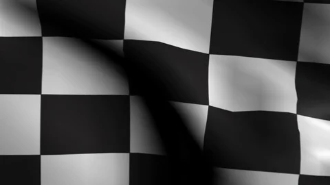 Checkered flag waving in the wind; 4k animation Stock Footage 116045801