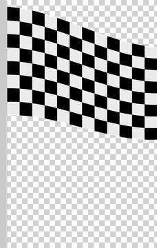 A checkered flag waving in the wind, indicating the end of a race or compet.. Stock Illustration