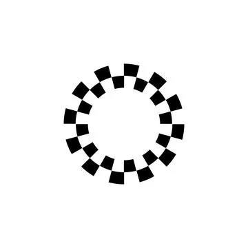 Checkered flag on white background 스톡 일러스트