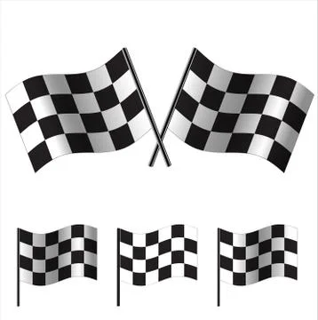 Checkered flags (racing).  Stock Illustration
