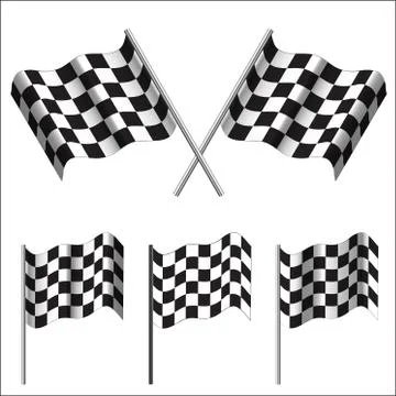 Checkered flags (racing). Stock Illustration