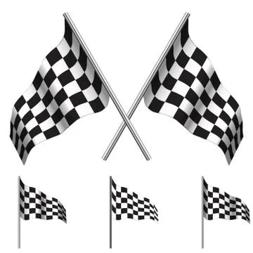Checkered flags (racing).  스톡 일러스트