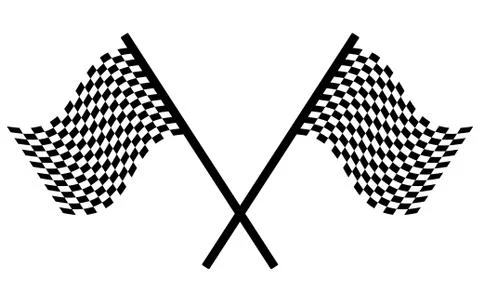 Checkered flags - racing simbol, vector illustration Stock Illustration