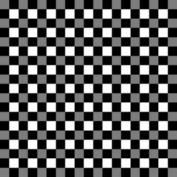 Checkered geometric pattern. Abstract uncolored pattern with squares / rectan Stock Illustration