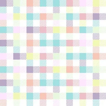 Checkered gingham print, spring picnic tablecloth plaid seamless pattern Stock Illustration