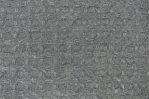 Checkered gray fabric texture macro , full frame close up Stock Photos