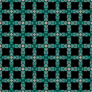 Checkered greek seamless pattern. Geometric ornamental vector tartan backgrou Stock Illustration
