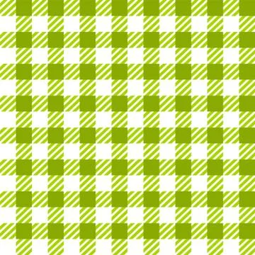 Checkered Green White Gingham Buffalo Lumberjack  tartan  plaid pattern Illustrazione stock