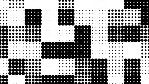 Checkered grid repeating black and white square pattern Stock Footage 278070350