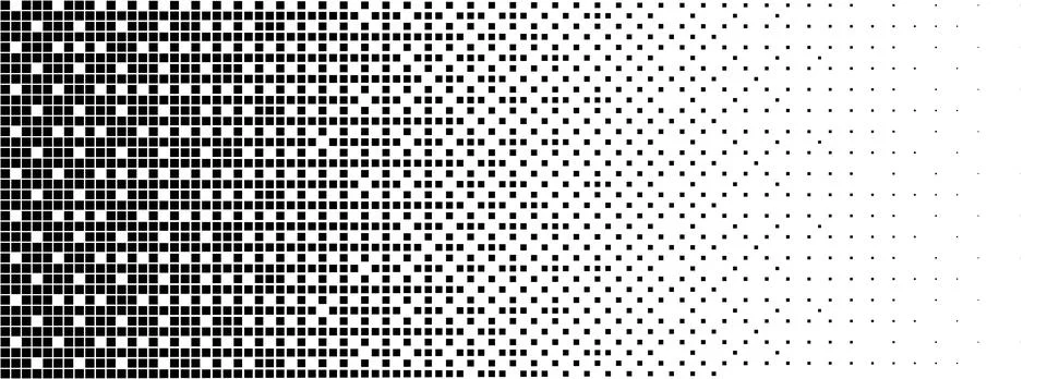 Checkered halftone texture background. Square dot faded gradation wallpaper Illustrazione stock