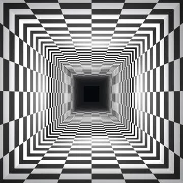 Checkered hall depth 스톡 일러스트