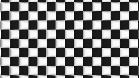 Checkered loopable background of black and white flipping tiles Stock Footage 67861337