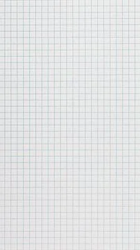Checkered Paper Sheet with Close-Up Grid on Isolated White Background for Not Stock Photos