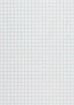 Checkered Paper Sheet Close-Up Grid on White Background for Study and Math Stock Photos