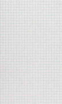 Checkered Paper Sheet Close-Up Grid on White Background for Study and Math Stock Photos