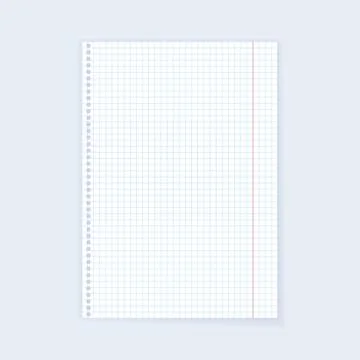 Checkered paper sheet Stock Illustration