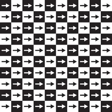 Checkered pattern with arrows Stock Illustration