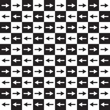 Checkered pattern with arrows Stock Illustration