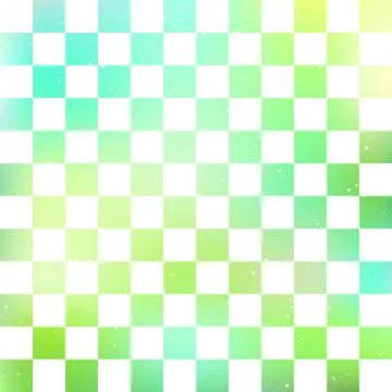 Checkered pattern on a blur green background Stock Illustration