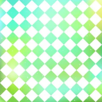 Checkered pattern on a blur green background Stock Illustration