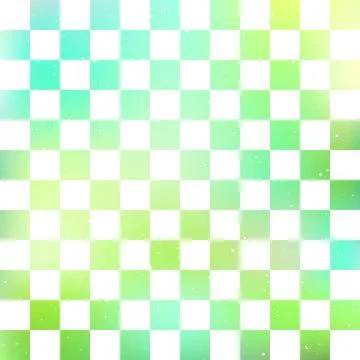 Checkered pattern on a blur green background Stock Illustration