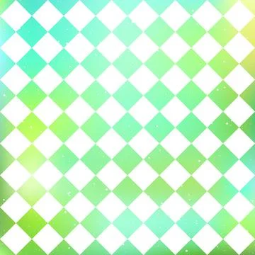 Checkered pattern on a blur green background Stock Illustration