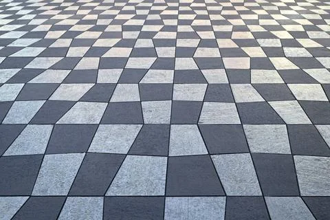 Checkered pattern Checkered pattern tiles at Nice city square Copyright: x... 写真素材
