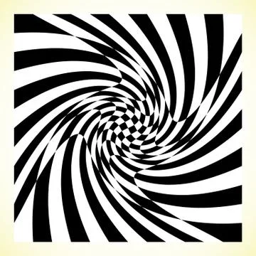 Checkered pattern (chess board, checker board) with distortion Stock Illustration