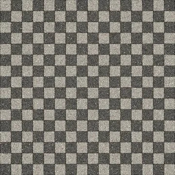 Checkered pattern creating visual effect on stone tiled floor Stock Photos