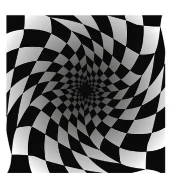 Checkered pattern with distortion effect. Chess background.Vector illustration イラスト素材