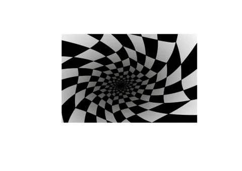Checkered pattern with distortion effect. Chess background.Vector illustratio Stock Illustration