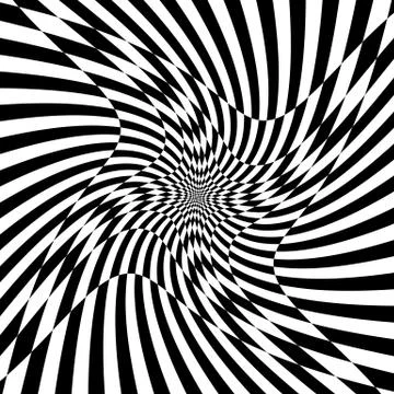 Checkered pattern with distortion effect. Deformed, irregular chessboard, che 스톡 일러스트