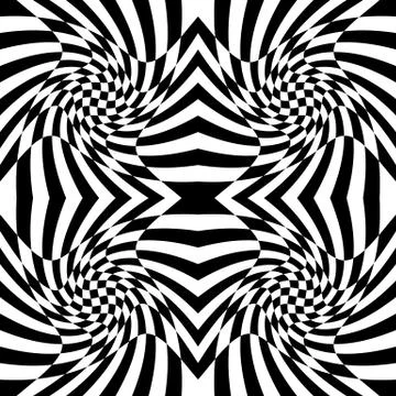 Checkered pattern with distortion effect Stock Illustration