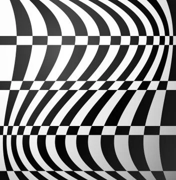 Checkered pattern with distortion effect. Vector art. Illustrazione stock