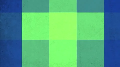 Checkered pattern with green and blue squares creates visually striking contrast Stock Footage 274330004