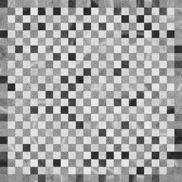 Checkered pattern with noisy grayscale squares background Stock Illustration