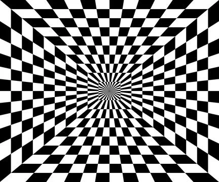 Checkered pattern with optical illusion. abstract background for icon logo. Stock Illustration