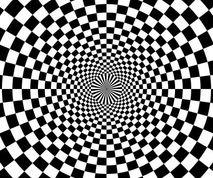 Checkered pattern with optical illusion. abstract background for icon logo. Stock Illustration