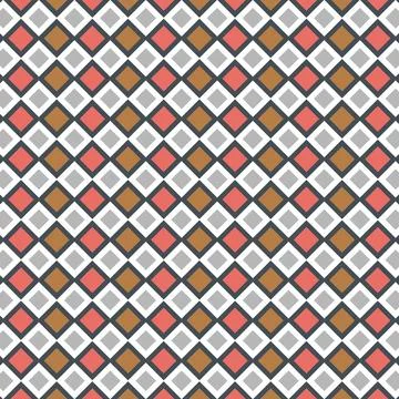 A checkered pattern with red and murstard squares Stock Illustration