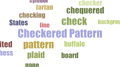 Checkered Pattern Tagcloud Animated Isolated Stock Footage 103663220