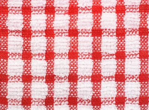 Checkered pattern texture of table cloth Stock Photos